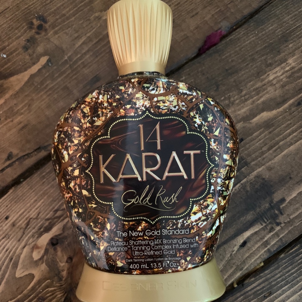 Designer skin 14k gold rush bronzing lotion!